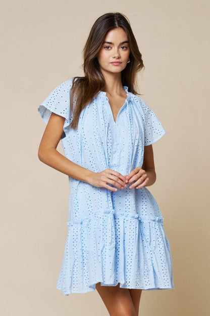 Eloise Eyelet Mini Dress