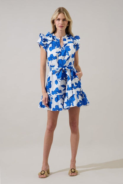 Azure Garden Mini Dress