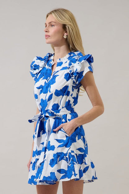 Azure Garden Mini Dress