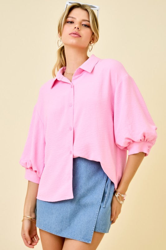 Bright Side Button Top