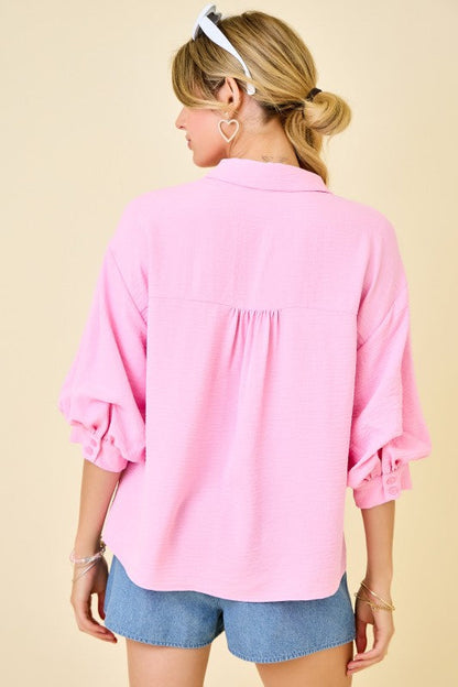 Bright Side Button Top