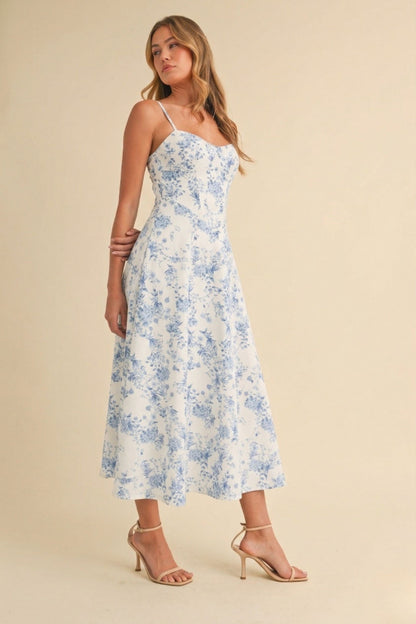 Cottage Bloom Midi Dress