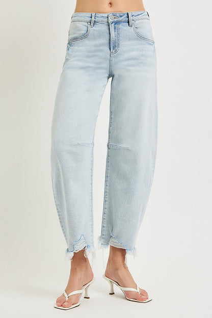 Risen High Rise Barrel Jeans