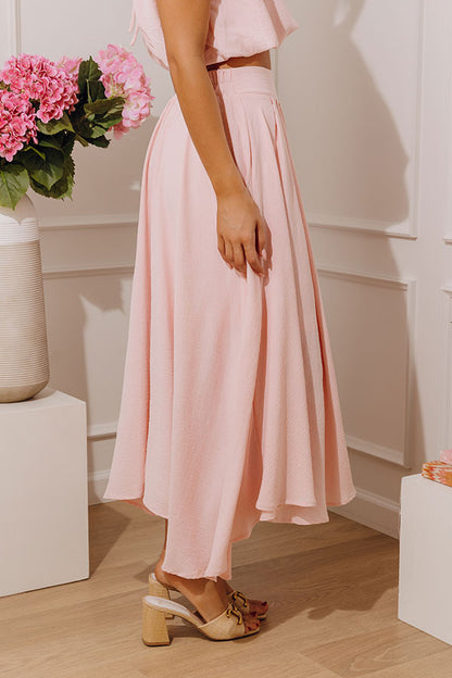 Social Brunch High Waist Midi Skirt