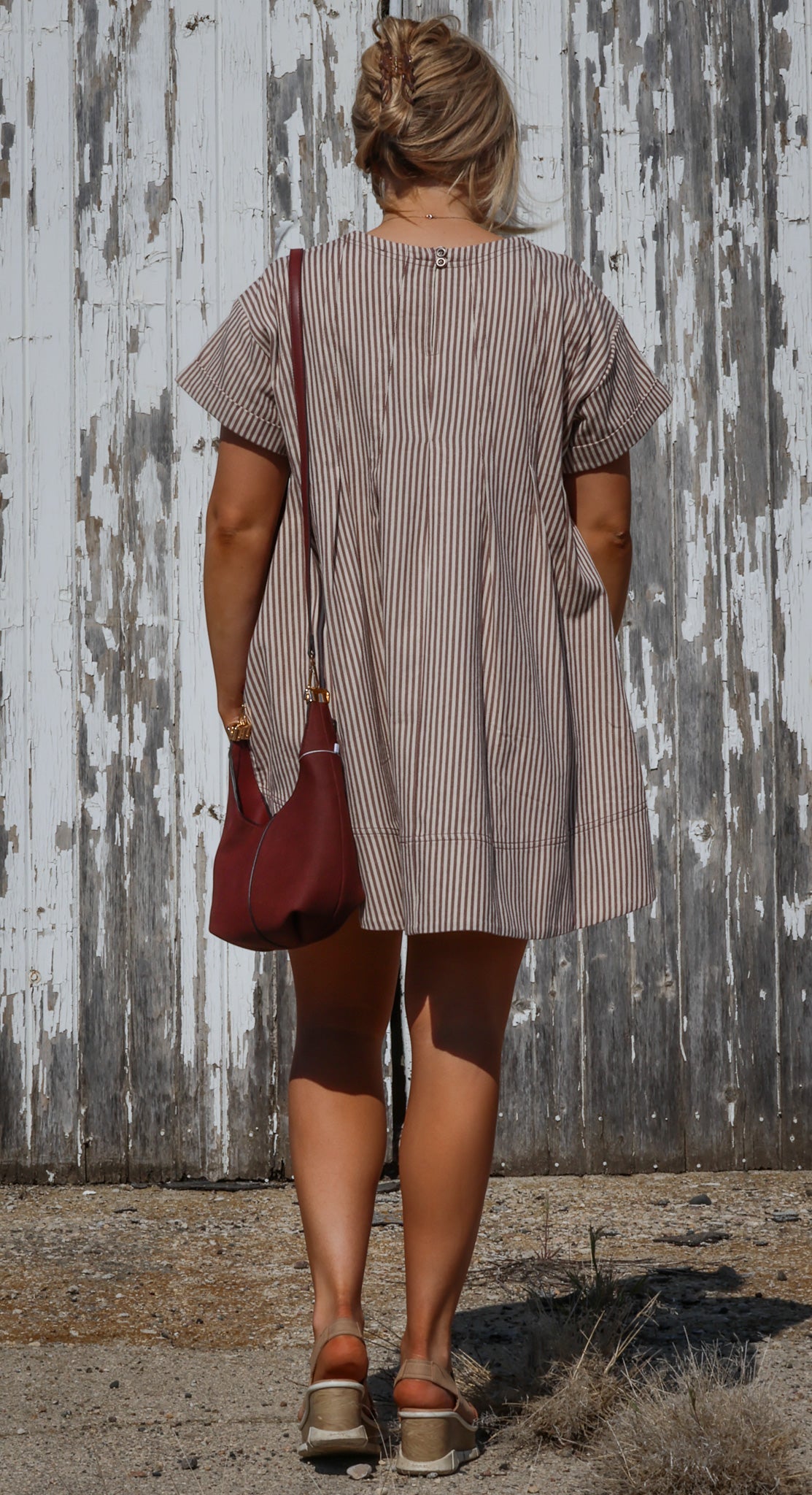 Stripe Swing Short Dress