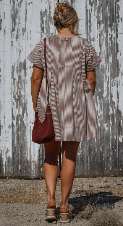 Stripe Swing Short Dress