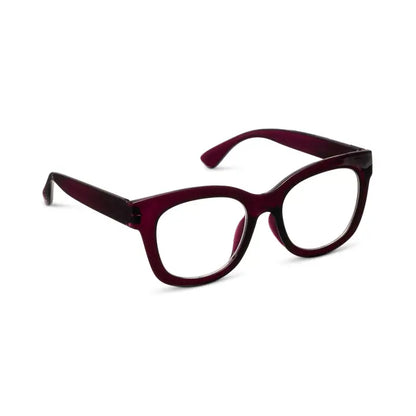 Center Stage Blue Light Glasses (Dark Cherry)