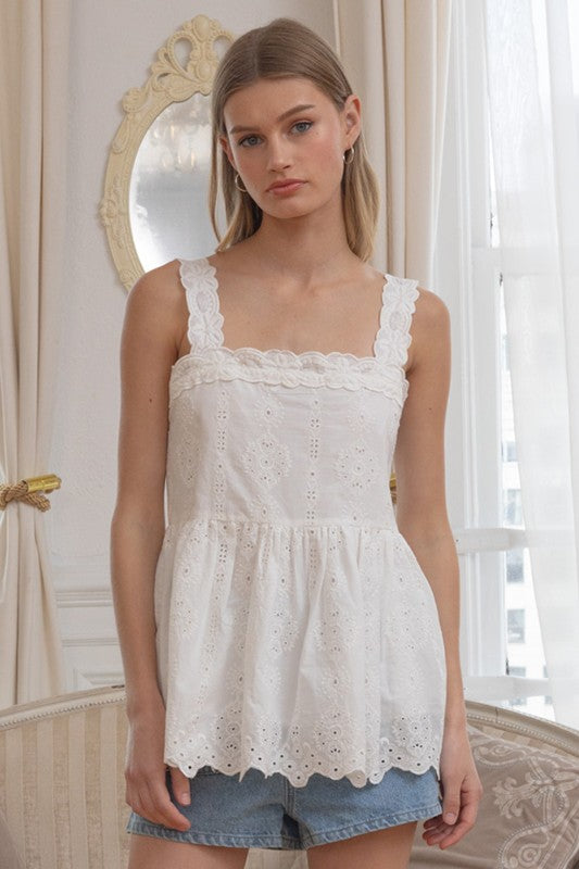 Ellie Eyelet Top