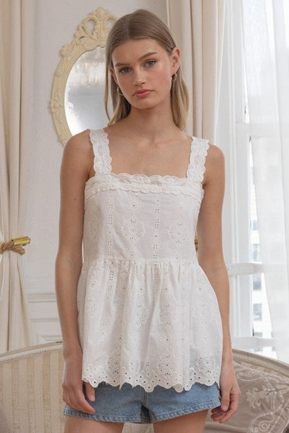Ellie Eyelet Top