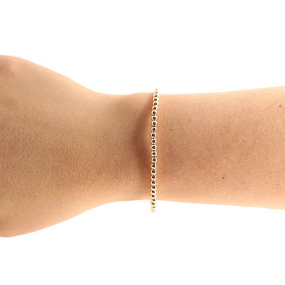 3mm Gold Beaded Bracelet