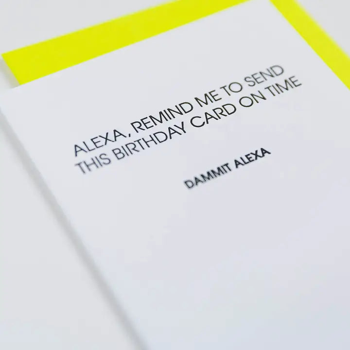Dammit Alexa Birthday Card