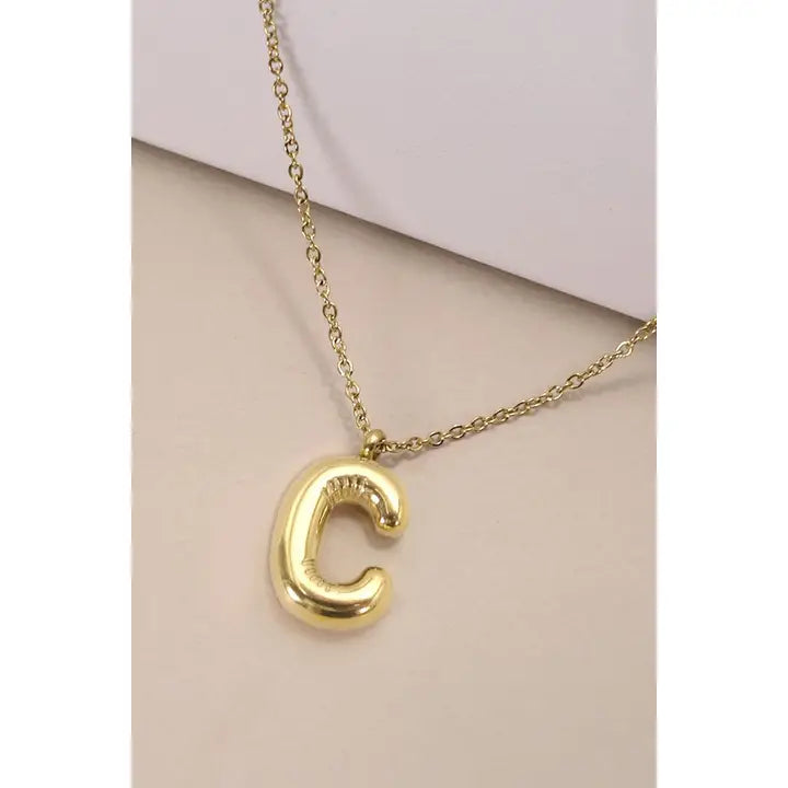 Bubble Initial Necklace
