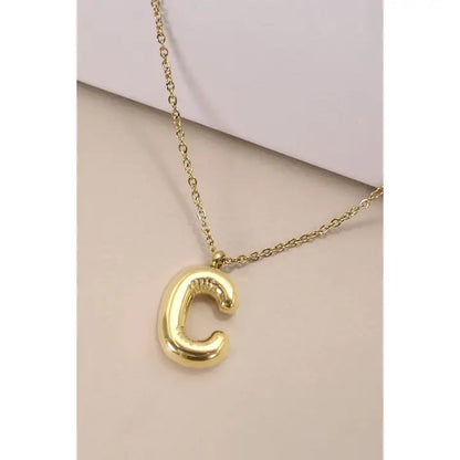 Bubble Initial Necklace