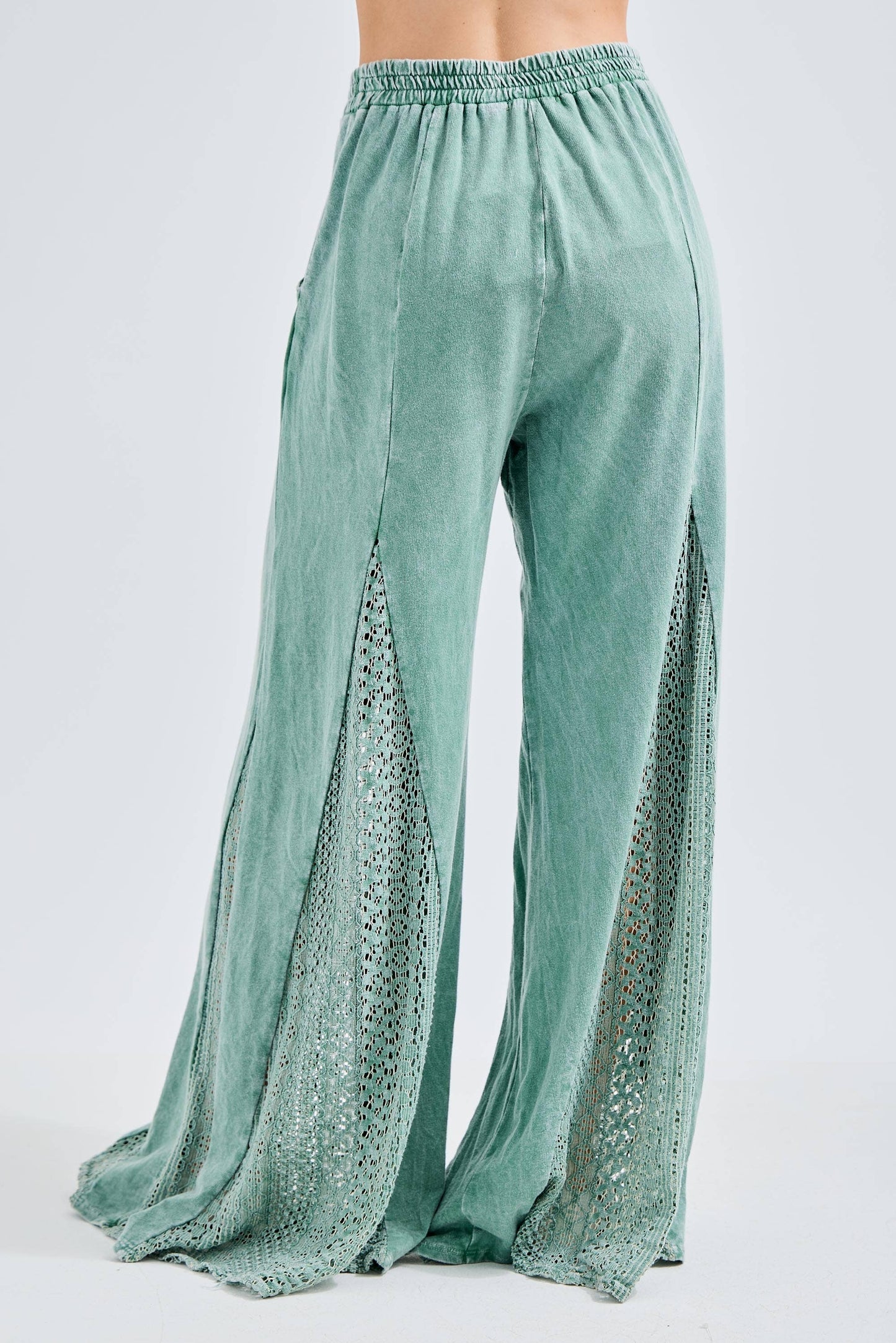 Boho Breeze Lace Flare Pants