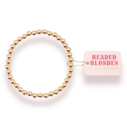 5mm Gold Beaded Bracelet