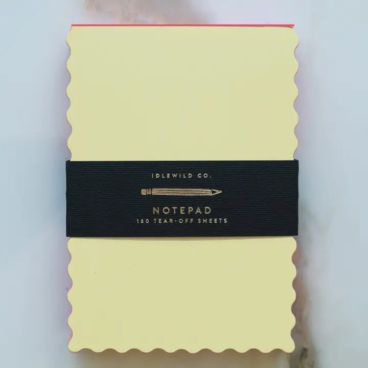 Citron/Coral Mini Wave Shaped Notepad