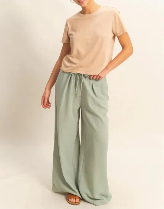 HYFVE Elasticized Waist Wide Leg Pants