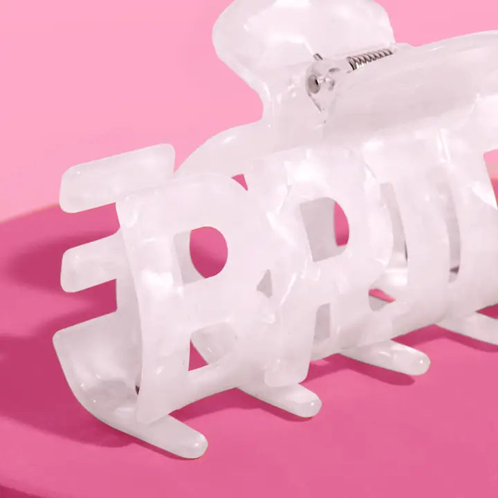 Bride Word Claw Clip