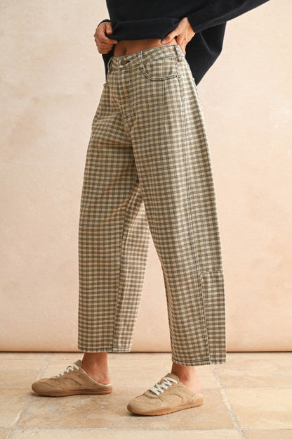 Checked Out Denim Pants