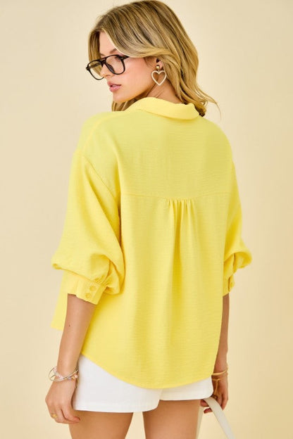 Bright Side Button Top