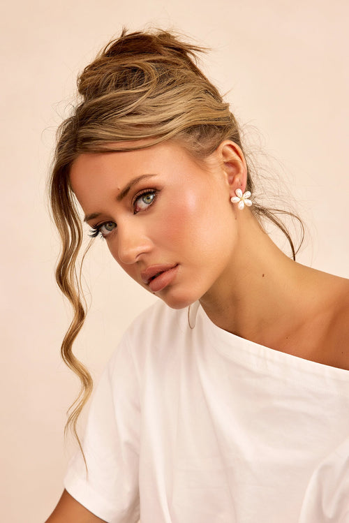Begin Again Earrings - White
