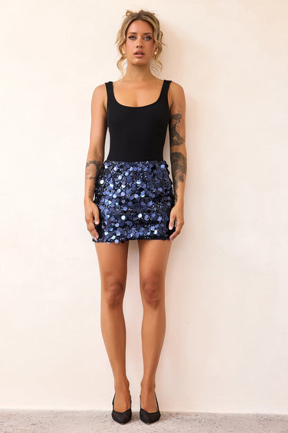 Main Character Mini Skirt - Navy