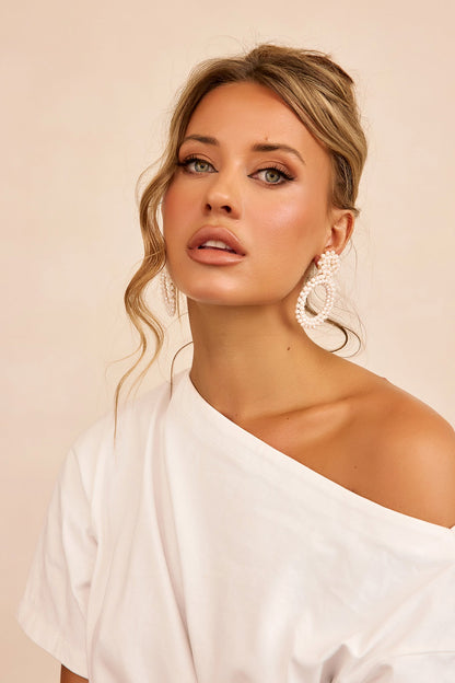 Halo Charm Earrings - Blush