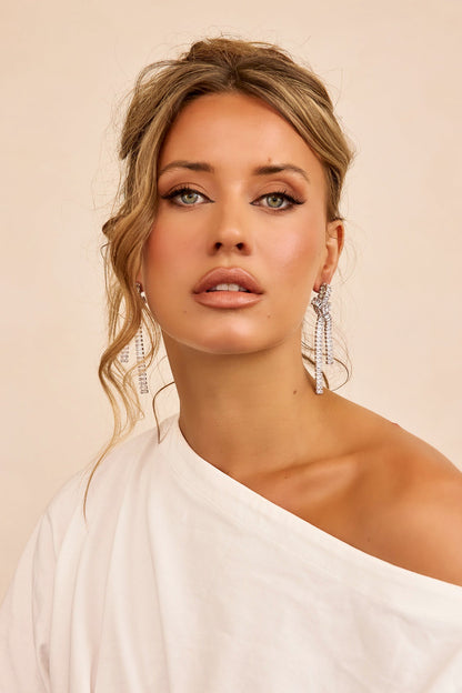 Twirl Midnight Drop Earrings - Clear