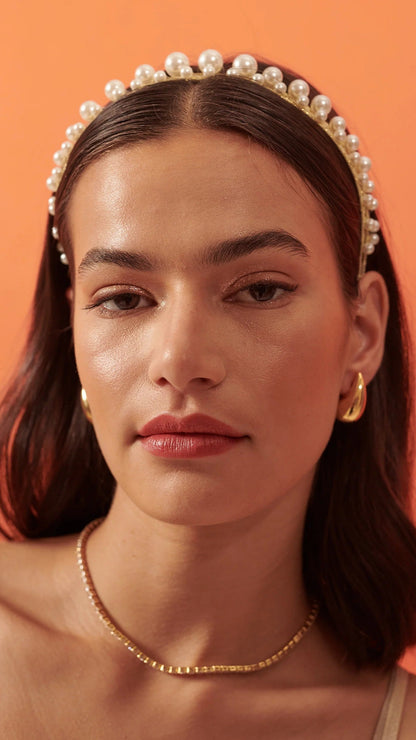 Diva Pearl Statement Headband - Pearl