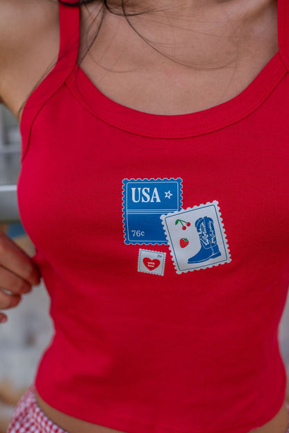American Stamp Tank Top