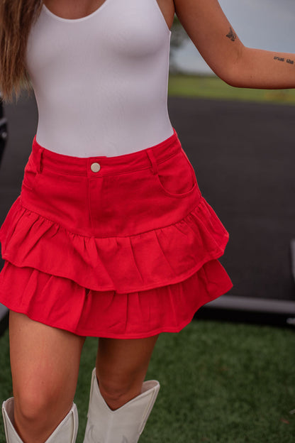 Delia Denim Mini Skort