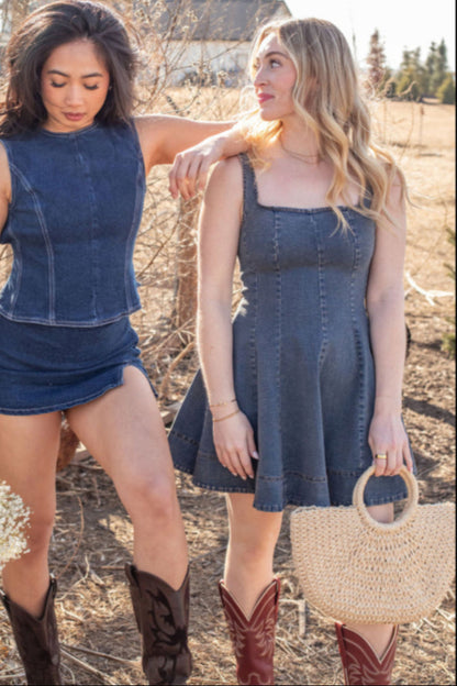 Faded Flare Mini Dress