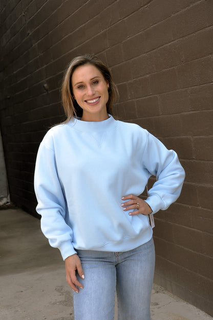 Fleece Wide Neck Sweatshirt