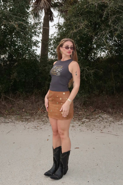 Wild and Free Thermal Graphic Tank Top