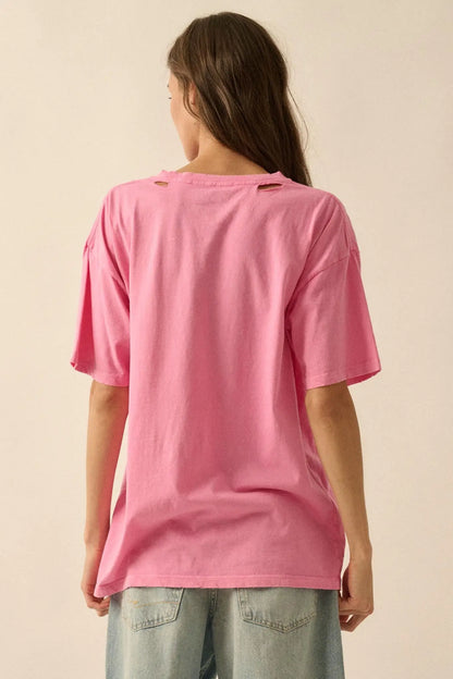 Star Horse Distressed Oversize Graphic Tee