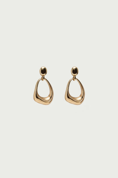 Abstract Oval Dangle Earrings
