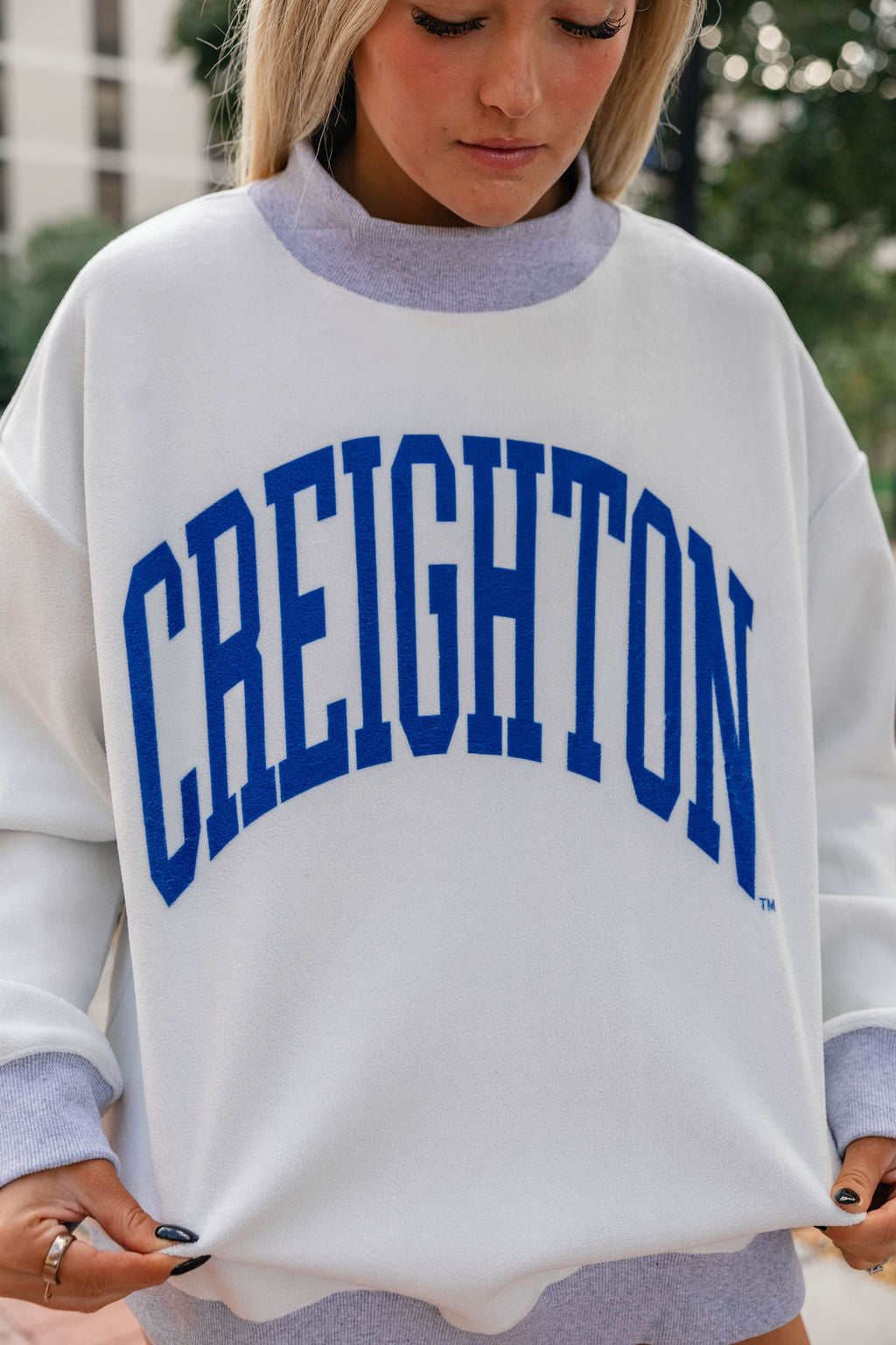 Creighton Reversible Mockneck Sweatshirt