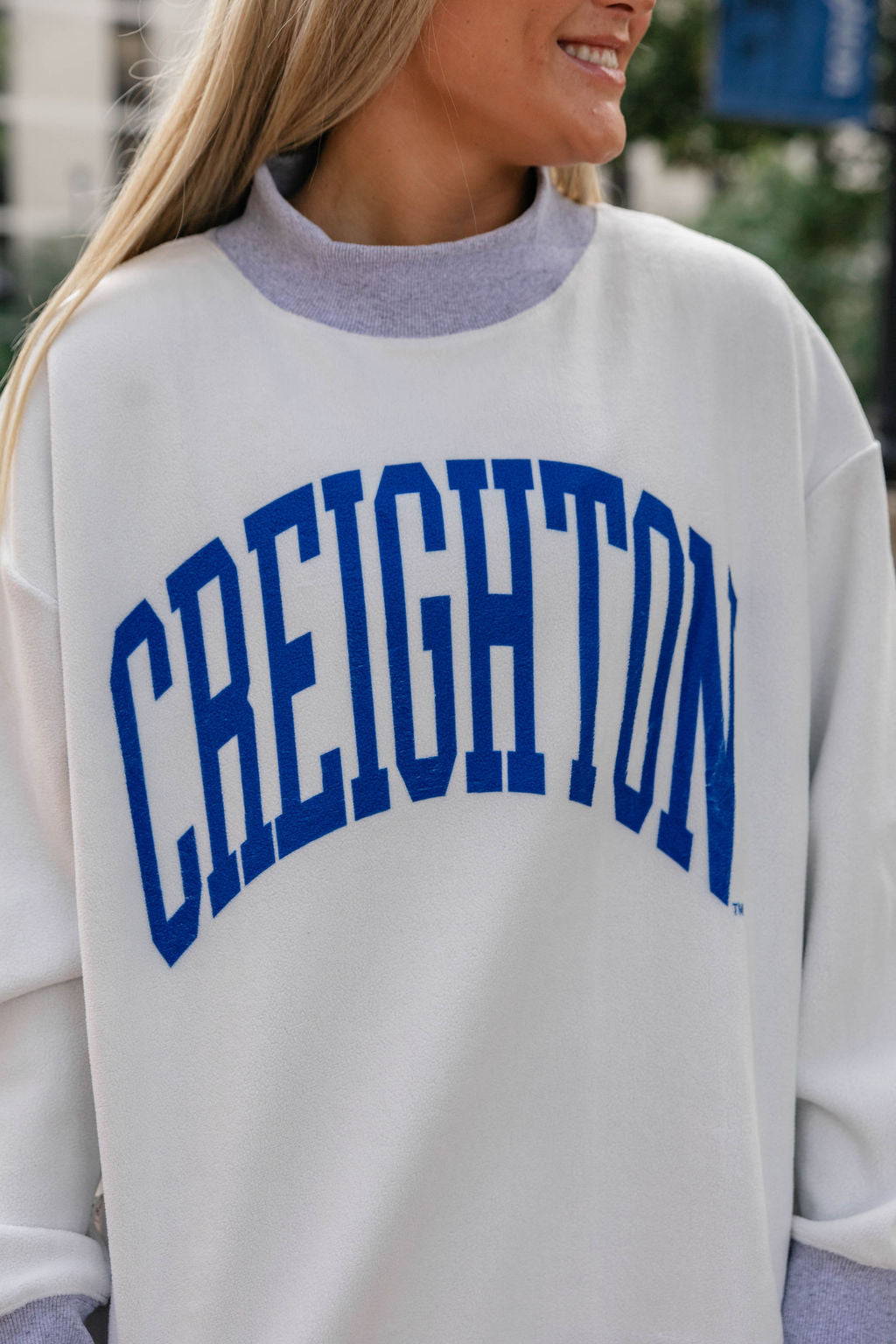 Creighton Reversible Mockneck Sweatshirt