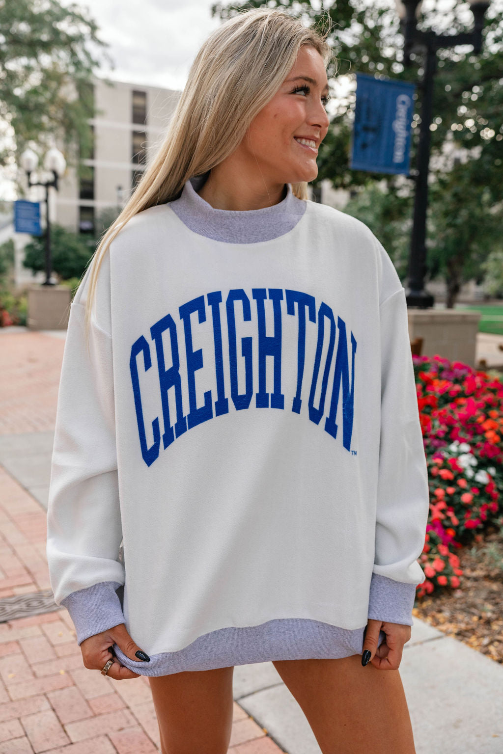 Creighton Reversible Mockneck Sweatshirt
