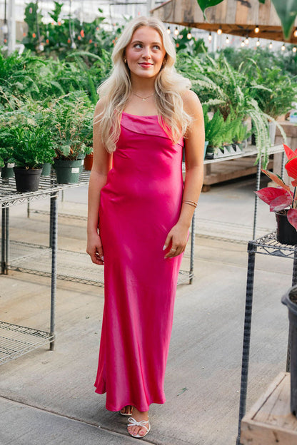 Elsa Satin Maxi Dress