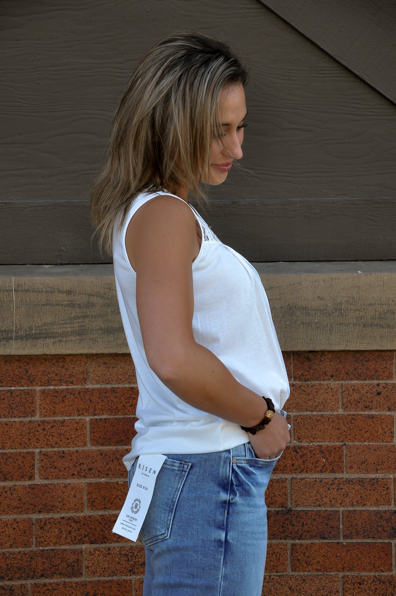 Lace Pleated Sleeveless Summer Blouse