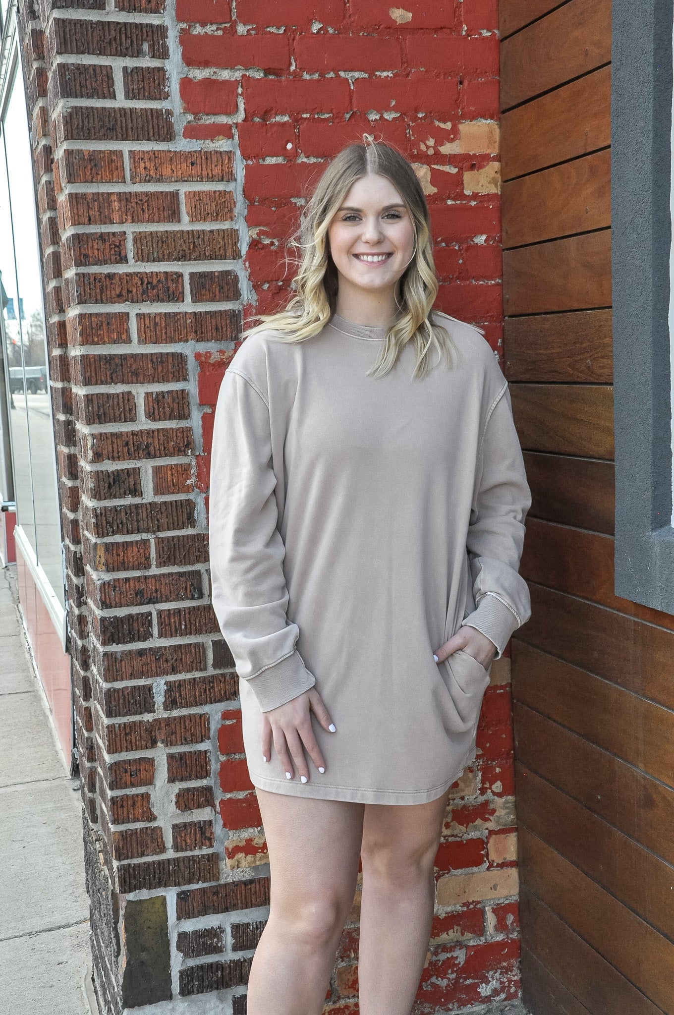 Long Sleeve Oversized Mini Dress