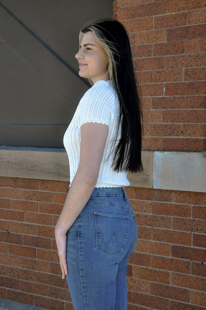 Mini Ruffle Lightweight Sweater