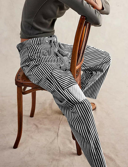 Easy Days Patchwork Railroad Striped Pants