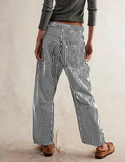 Easy Days Patchwork Railroad Striped Pants