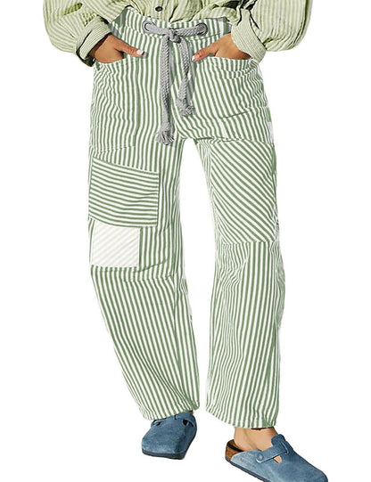 Easy Days Patchwork Railroad Striped Pants