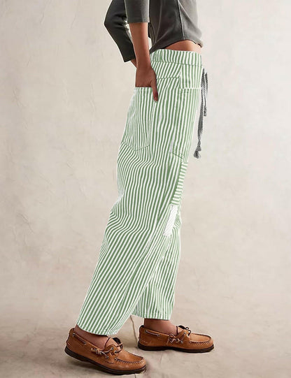 Easy Days Patchwork Railroad Striped Pants
