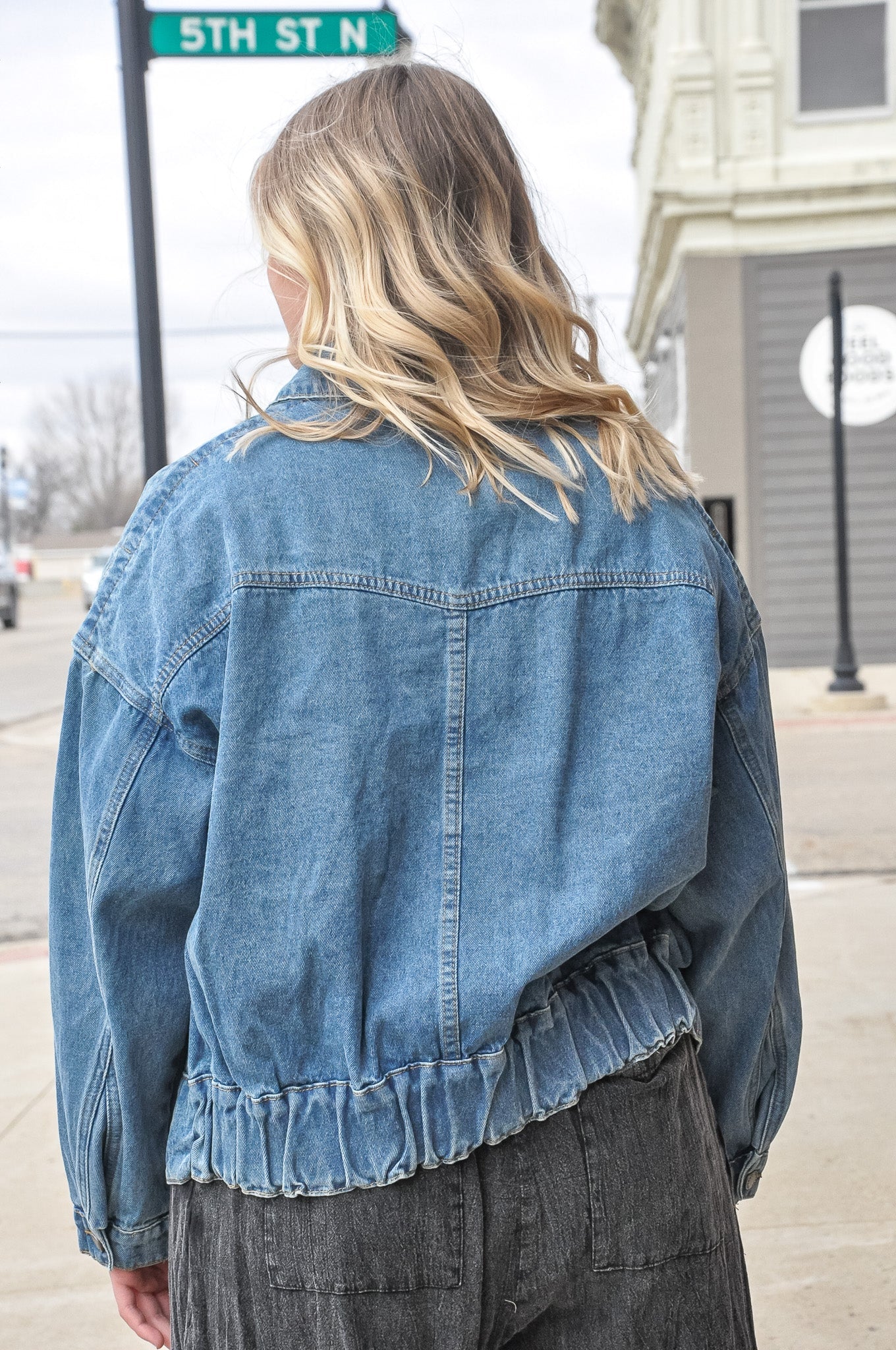 Oversize Cargo Denim Jacket