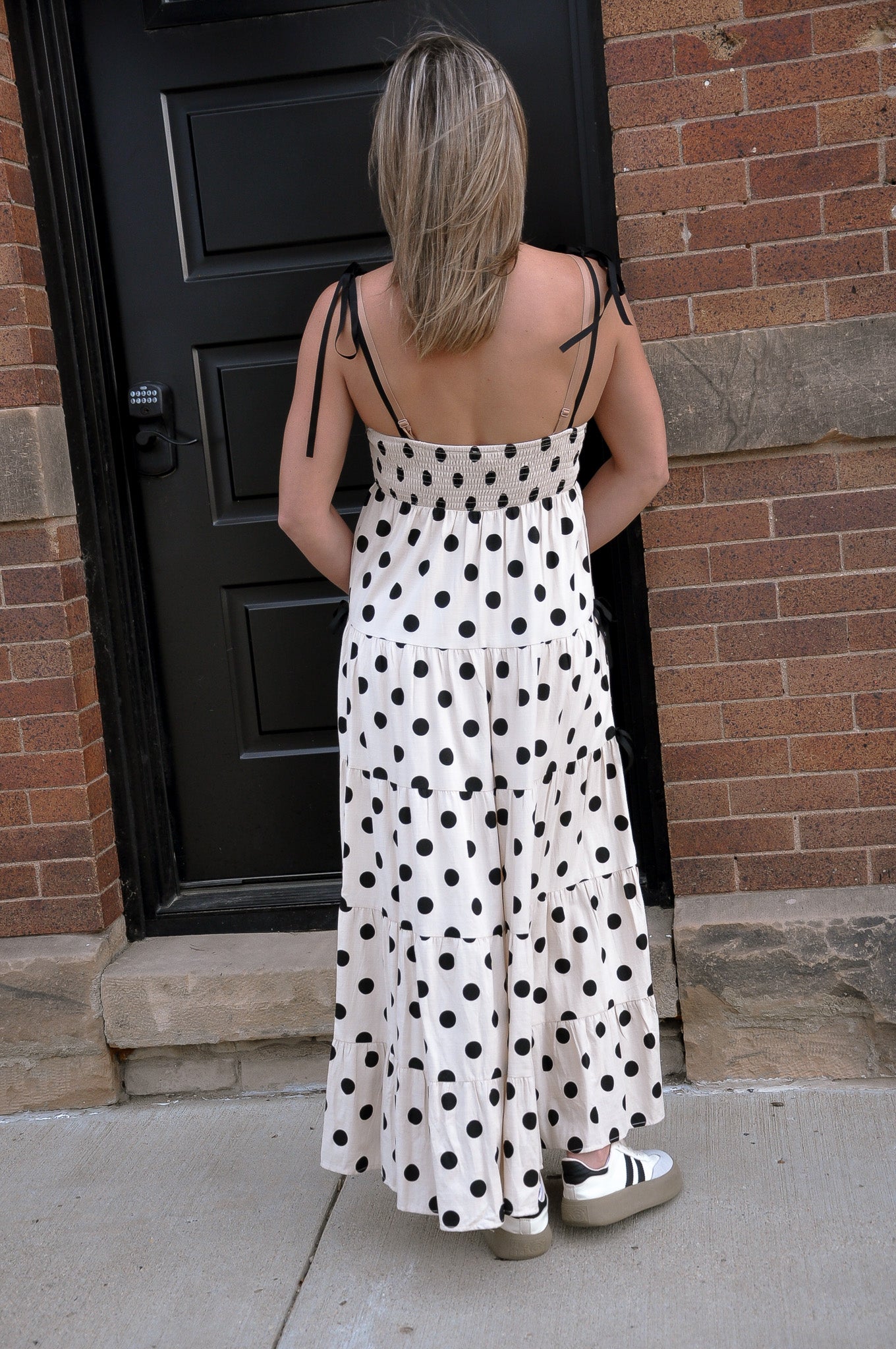 Polka Dot Tiered Maxi Dress
