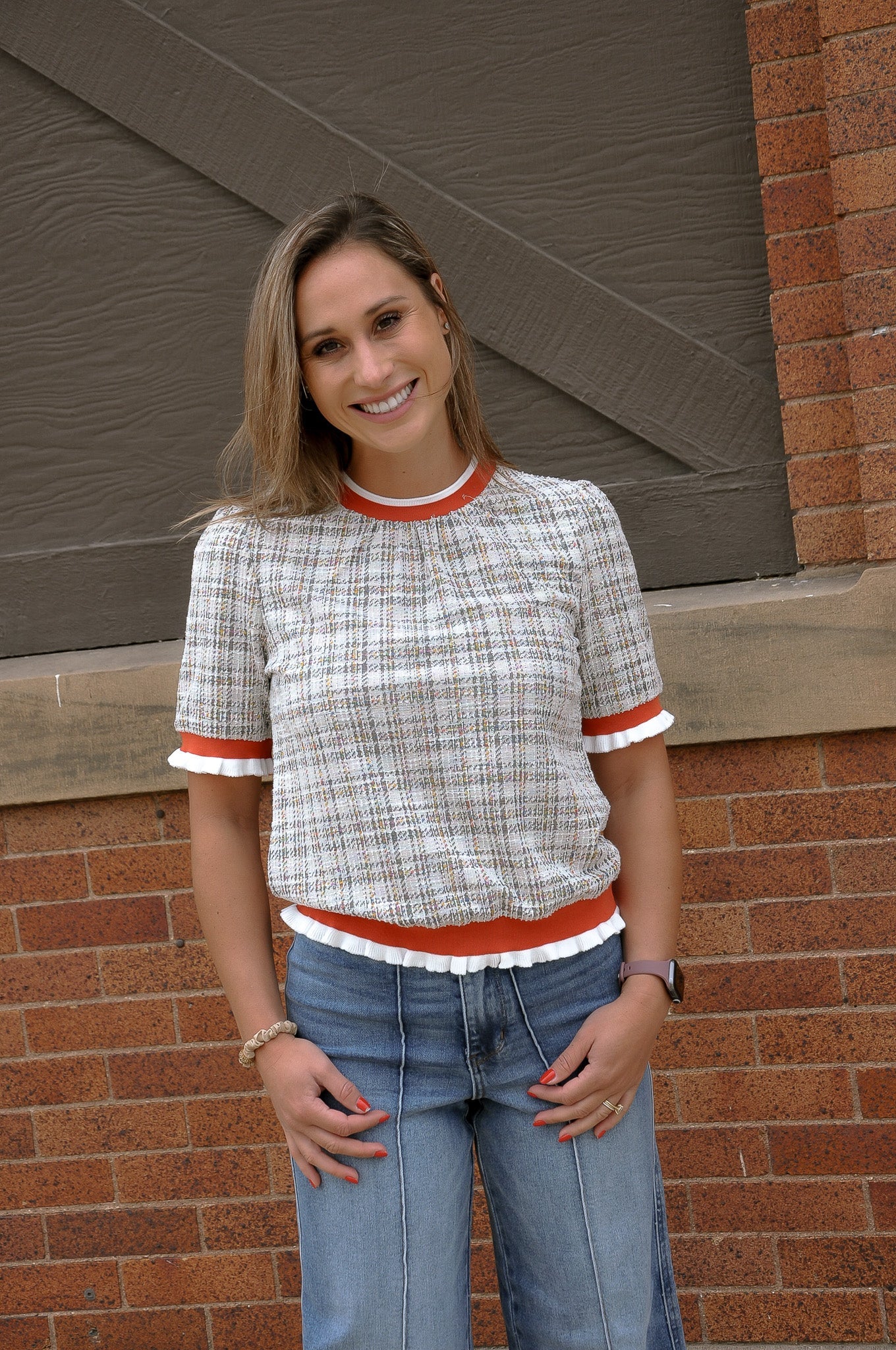 Printed Jacquard Fabric Round Top